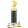 Premium Single Black Carbon Fiber Year Pickleball Trophy