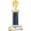 Premium Single Black Carbon Fiber First Place Pickleball Trophy