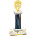 Premium Single Black Carbon Fiber Second Place Pickleball Trophy