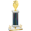 Premium Single Black Carbon Fiber Fourth Place Pickleball Trophy