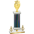 Premium Single Black Carbon Fiber Victory Pickleball Trophy