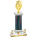 Premium Single Black Carbon Fiber Year Pickleball Trophy