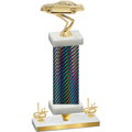 Premium Single Black Carbon Fiber First Place Cars Trophy