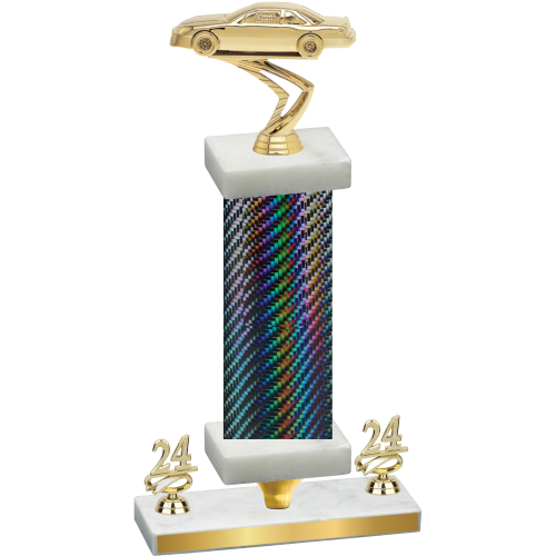 Premium Single Black Carbon Fiber Year Cars Trophy