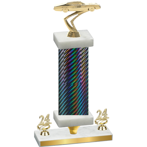 Premium Single Black Carbon Fiber Year Cars Trophy