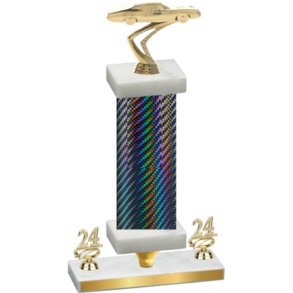 Premium Single Black Carbon Fiber Year Cars Trophy