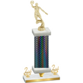 Premium Single Black Carbon Fiber Second Place Basketball Trophy