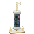 Premium Single Black Carbon Fiber Second Place Archery Trophy