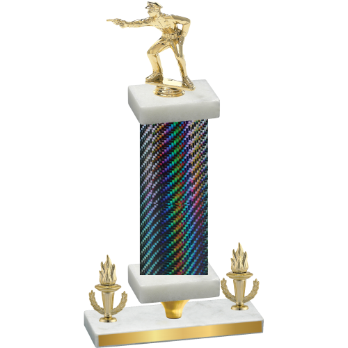 Premium Single Black Carbon Fiber Victory Shooter Trophy