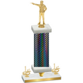 Premium Single Black Carbon Fiber First Place Shooter Trophy