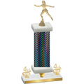 Premium Single Black Carbon Fiber Fourth Place Skater Trophy