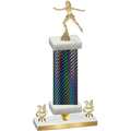 Premium Single Black Carbon Fiber Year Skater Trophy