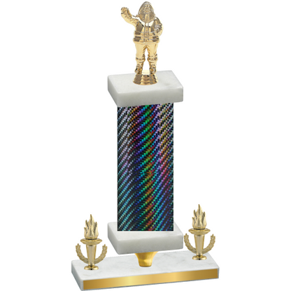 Premium Single Black Carbon Fiber Victory Holiday Trophy