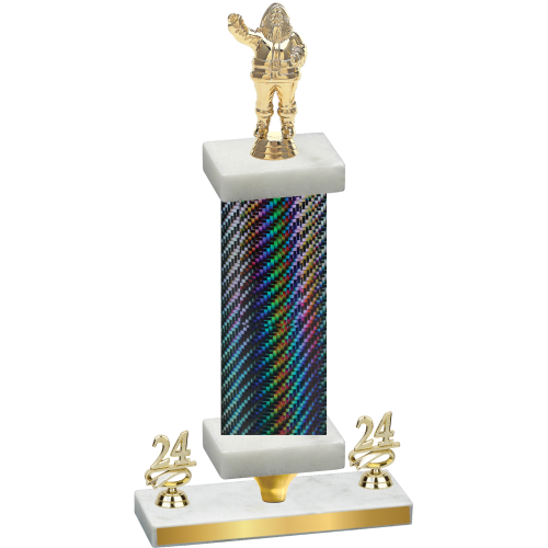 Premium Single Black Carbon Fiber Year Holiday Trophy