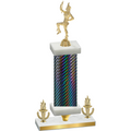 Premium Single Black Carbon Fiber Victory Majorette Trophy