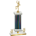 Premium Single Black Carbon Fiber Year Majorette Trophy