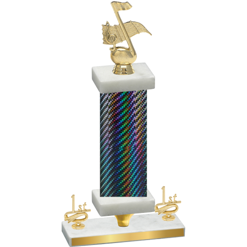 Premium Single Black Carbon Fiber First Place Music Trophy