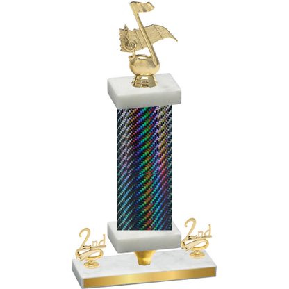 Premium Single Black Carbon Fiber Second Place Music Trophy