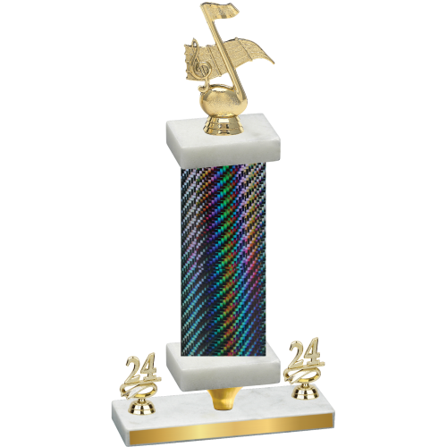 Premium Single Black Carbon Fiber Year Music Trophy