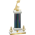 Premium Single Black Carbon Fiber Victory Golf Trophy