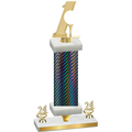 Premium Single Black Carbon Fiber Year Golf Trophy