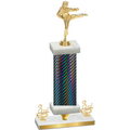 Premium Single Black Carbon Fiber Third Place Karate Trophy