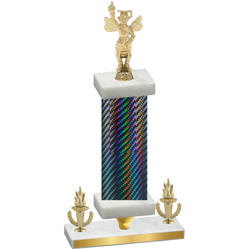 Premium Single Black Carbon Fiber Victory Academics Trophy
