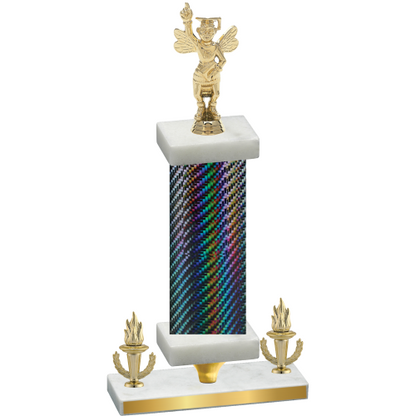 Premium Single Black Carbon Fiber Victory Academics Trophy