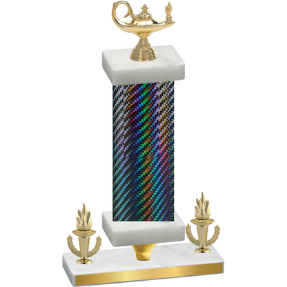 Premium Single Black Carbon Fiber Victory Academics Trophy