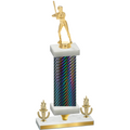 Premium Single Black Carbon Fiber Victory Softball Trophy
