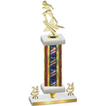 Premium Single Flag USA Year Football Trophy