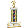 Premium Single Flag USA Third Place Soccer Trophy
