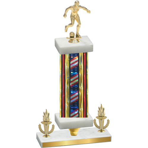 Premium Single Flag USA Victory Soccer Trophy