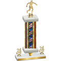 Premium Single Flag USA Year Soccer Trophy