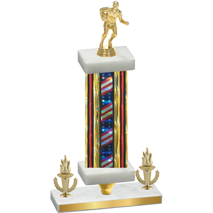 Premium Single Flag USA Victory Rugby Trophy