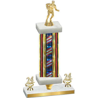 Premium Single Flag USA Year Rugby Trophy