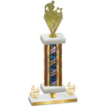 Premium Single Flag USA Fourth Place Rugby Trophy
