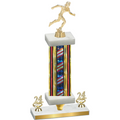 Premium Single Flag USA Year Running Trophy