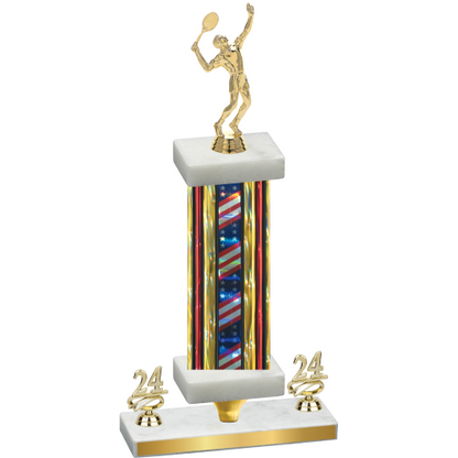 Premium Single Flag USA Year Tennis Trophy