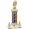 Premium Single Flag USA Victory Football Trophy