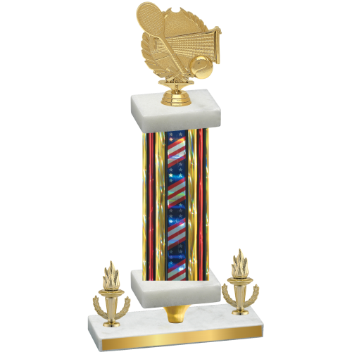 Premium Single Flag USA Victory Tennis Trophy
