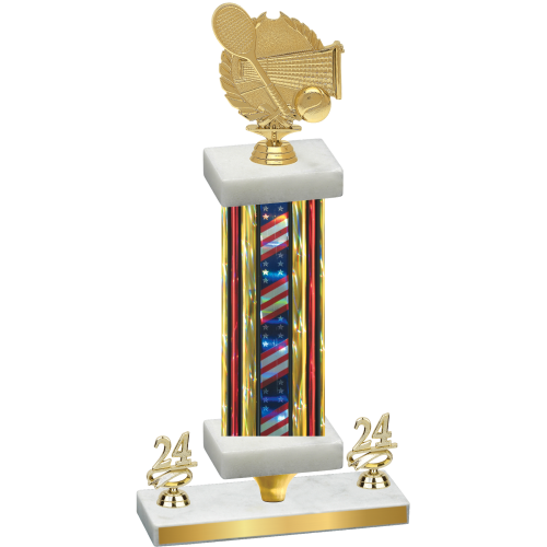 Premium Single Flag USA Year Tennis Trophy