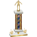 Premium Single Flag USA First Place Wrestling Trophy