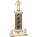 Premium Single Flag USA Year Wrestling Trophy
