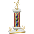 Premium Single Flag USA Third Place Bowling Trophy