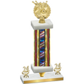 Premium Single Flag USA Year Bowling Trophy