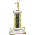Premium Single Flag USA Year Volleyball Trophy