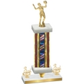 Premium Single Flag USA Third Place Volleyball Trophy