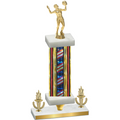 Premium Single Flag USA Victory Volleyball Trophy