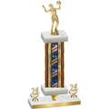 Premium Single Flag USA Year Volleyball Trophy